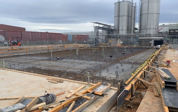Concrete Foundations for New Alcohol Tank – Multiworks Project