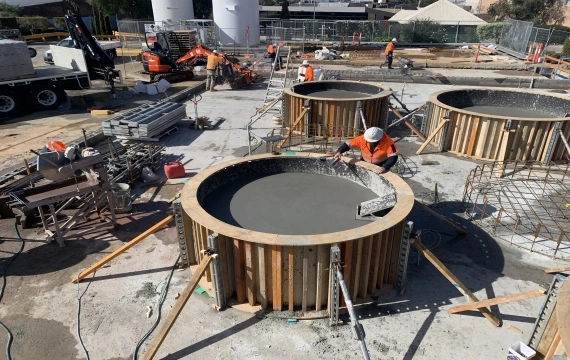 Construction of Circular Concrete Base – New Coca Cola Alcohol Tank by Multiworks