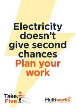 Electricity doesn't give second chances Safety Poster - Multiworks