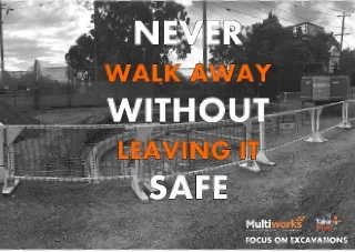 Never Walk Away Without Leaving Safe Poster - Multiworks